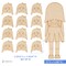 Emotion Faces Cutouts Girl 10”, Set of 13 Feeling Cards for Kids | Woodpeckers